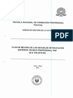 Plan D Mejora de Las Escuelas de Educación Superior Técnico Profesional PNP