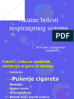 Akutne Bolesti Respiratornog Sistema: DR Sc. Med. Zorica Plavšić Apiterapeut