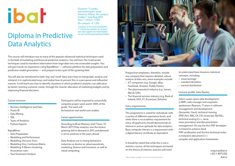 Diploma in Predictive Data Analytics | Download Free PDF | Analytics ...