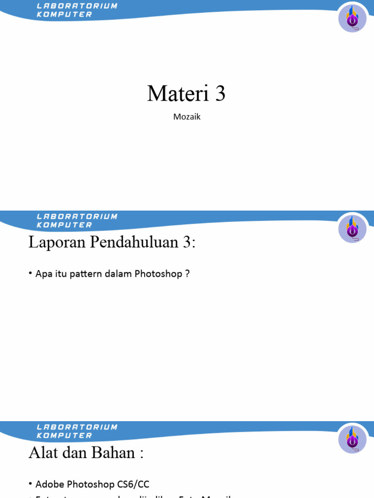 Materi 3 Mozaik Pdf