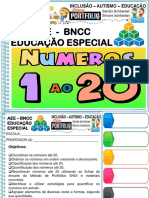 Aee - BNCC Educação Especial Números de 01 A 20