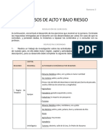 Procesos de Alto Y Bajo Riesgo: Resolución de Ejercicios