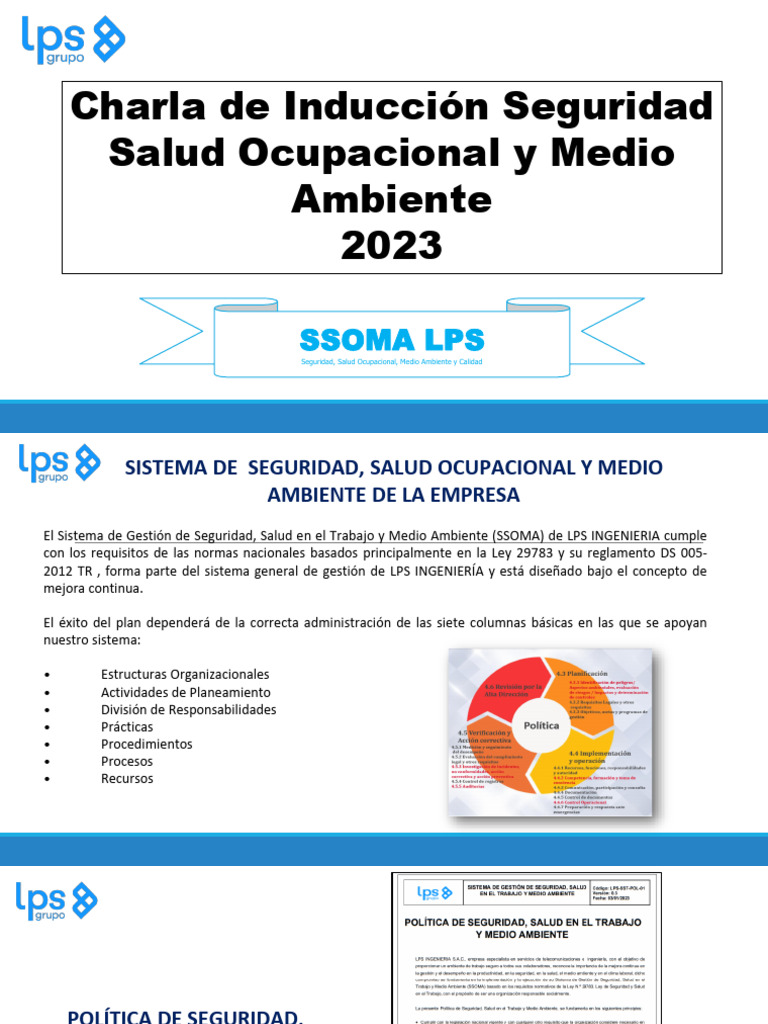 Induccion Sst Pdf La Seguridad
