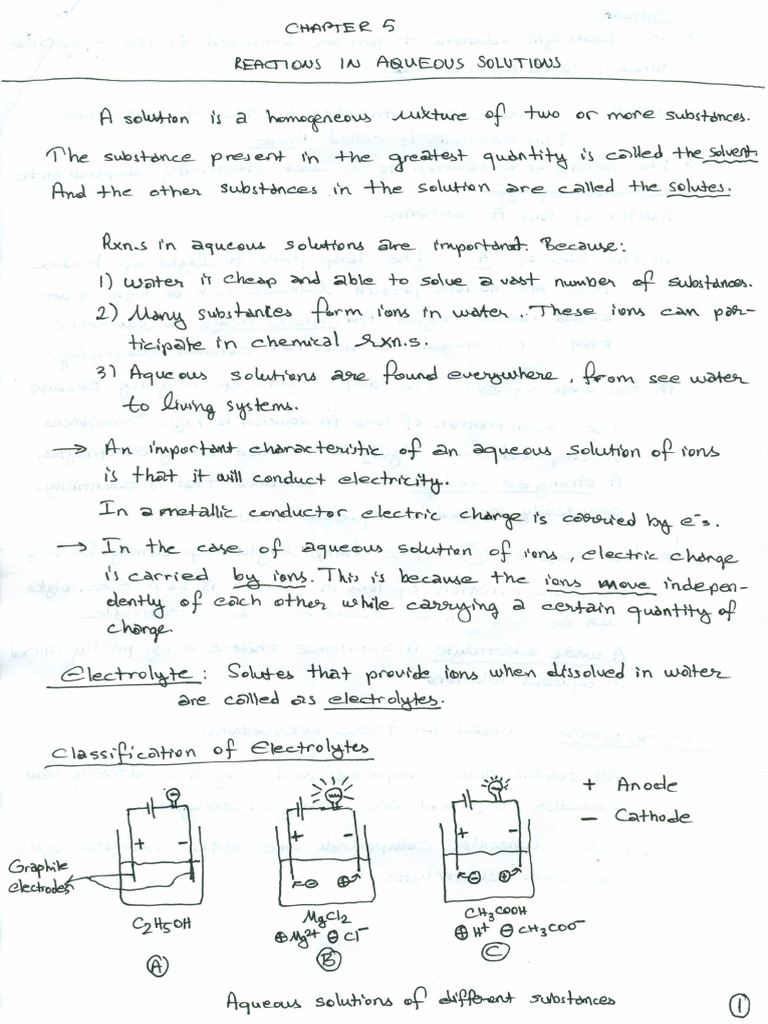 CHAPTER 05 Reactions in Aqueous Solutions | PDF
