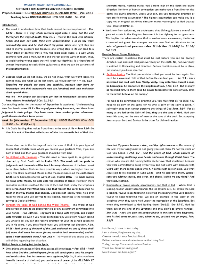 Understanding How God Leads | PDF | Jesus | God