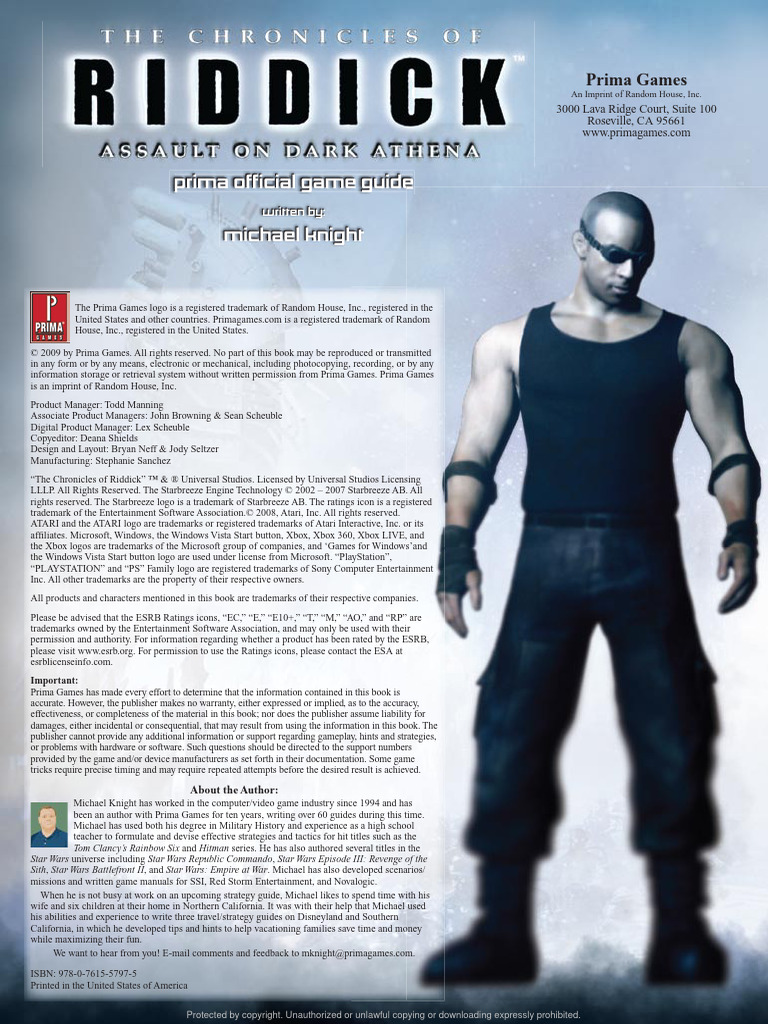 Jeu PS3 - The Chronicles Of Riddick: Assault On Dark Athena - Version Française Avec Notice
