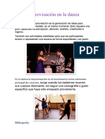 Juegos de Improvisación en La Danza