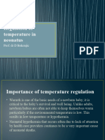 Regulation of Temperature in Neonatus