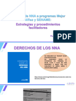 Ingreso de NNA A Programas Mejor Niñez y SENAME Estrategias y Procedimientos Facilitadores