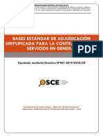 Bases Estándar de Adjudicación Simplificada para La Contratación de Servicios en General