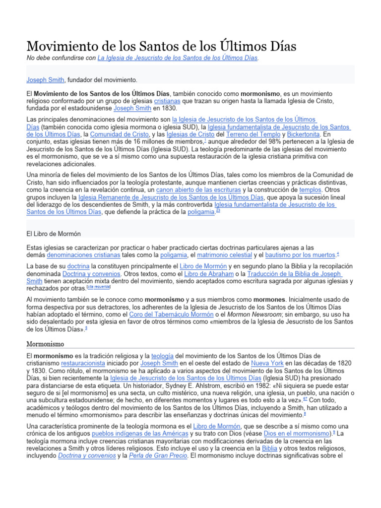 Movimiento de Los Santos de Los Últimos Días PDF