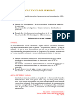 Abusos y Vicios Del Lenguaje. Estructura de Un Escrito