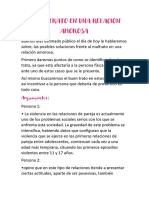 El Maltrato en Una Relacion Amorosa: Argumentos