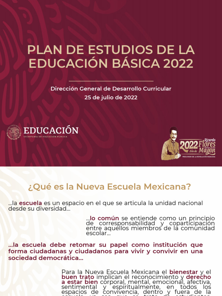 Plan de Estudios Educación Básica 2022 | PDF | Plan de estudios ...