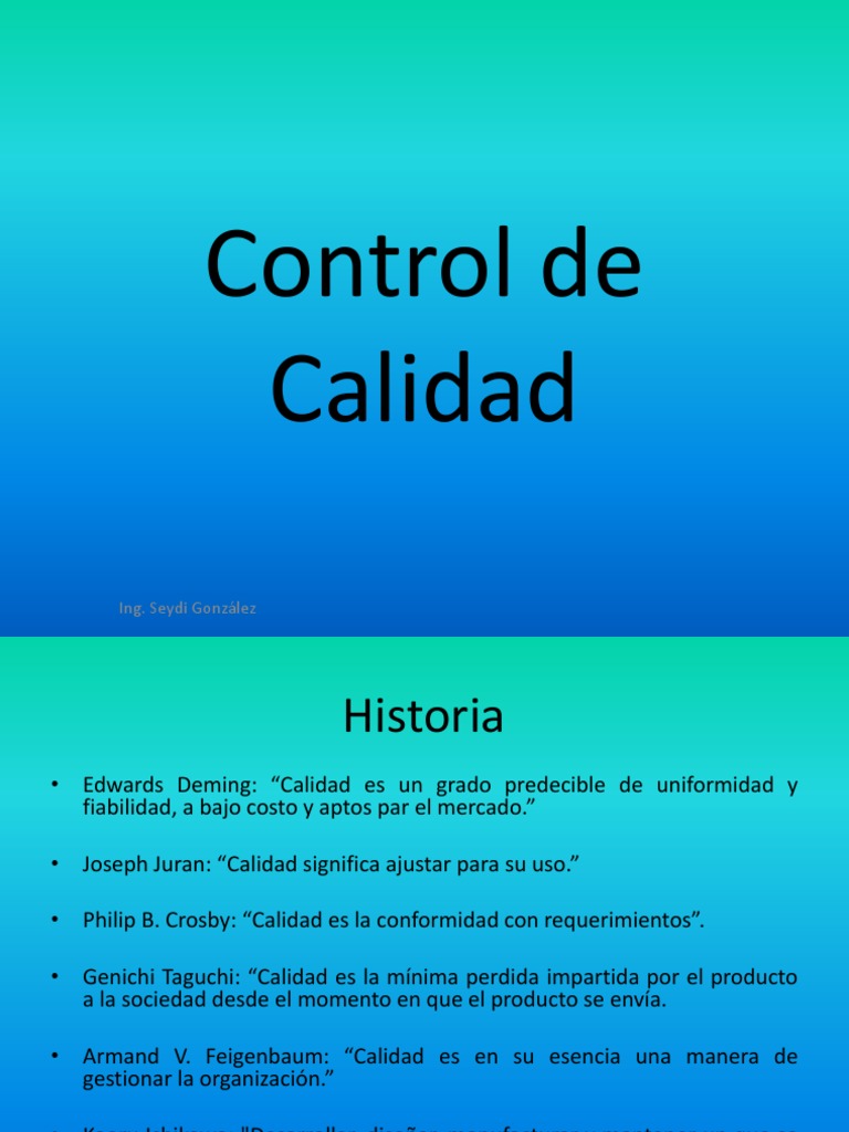 Presentación de Control de Calidad | PDF | Productos lácteos | Calidad ...