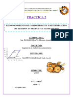 Determinacion de Carbohidratos en Alimentos