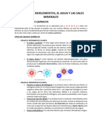 Tema 1 Los Bioelementos, El Agua y Las Sales Minerales