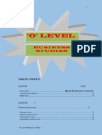 'O' Level Business Studies Study Pack