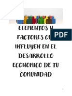 Elementos y Factores Que Influyen en El Desarrollo Economico