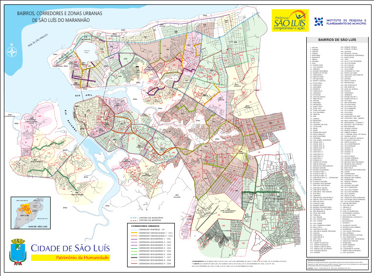 2003 - Mapa Urbano Total - A2 - Bairros, Corredores e Zonas | PDF