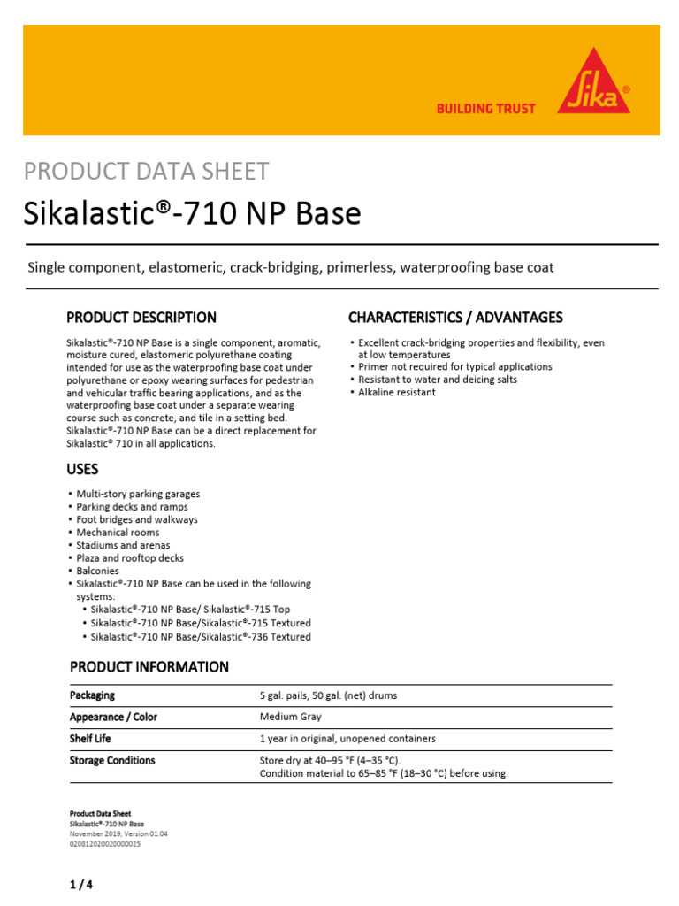 Sikalastic - 710 Npbase | PDF