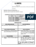 As Verificações de Aprendizagem (VA) Constituem-Se de Provas Escritas Que Fazem Parte Da Avaliação Do