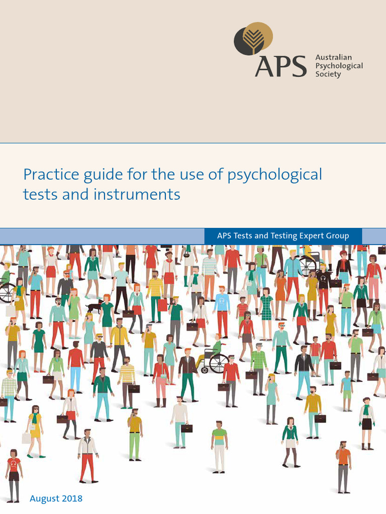 Practice guide for the use of psychological tests and instruments pdf