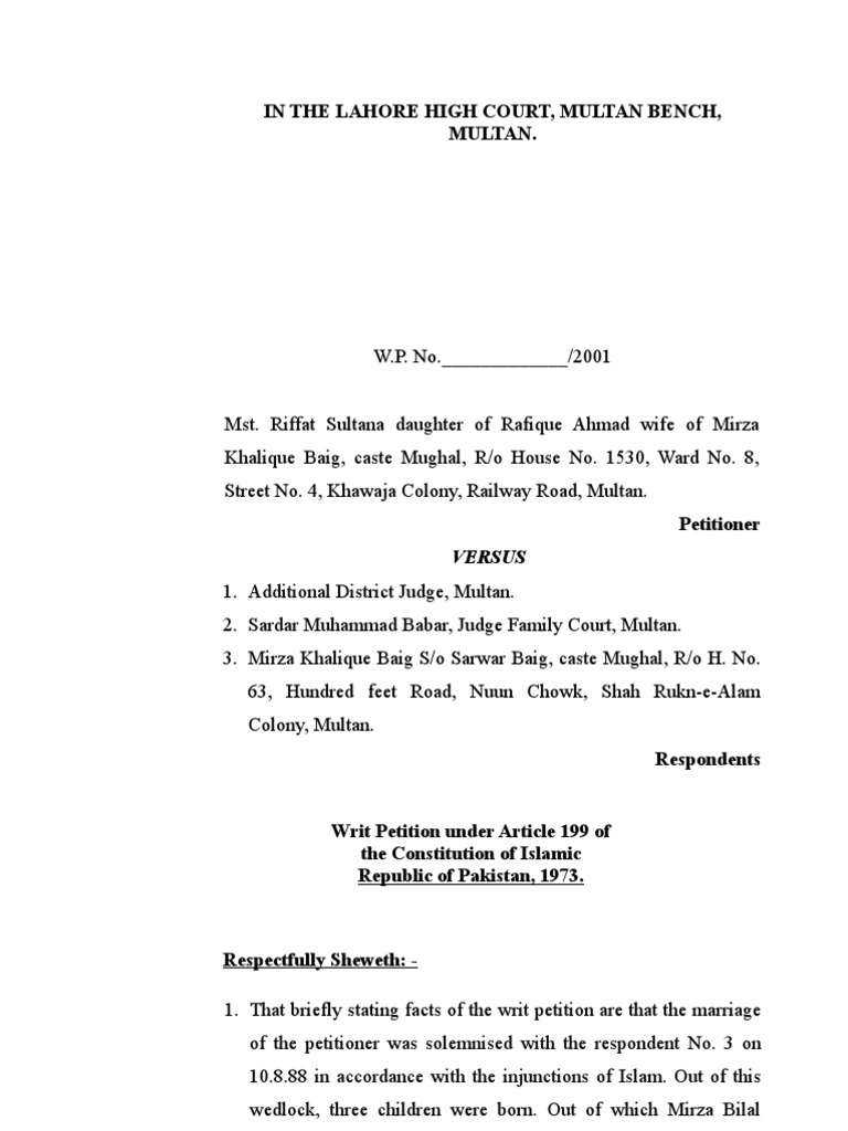 Riffat Sultana | PDF | Lawsuit | Affidavit