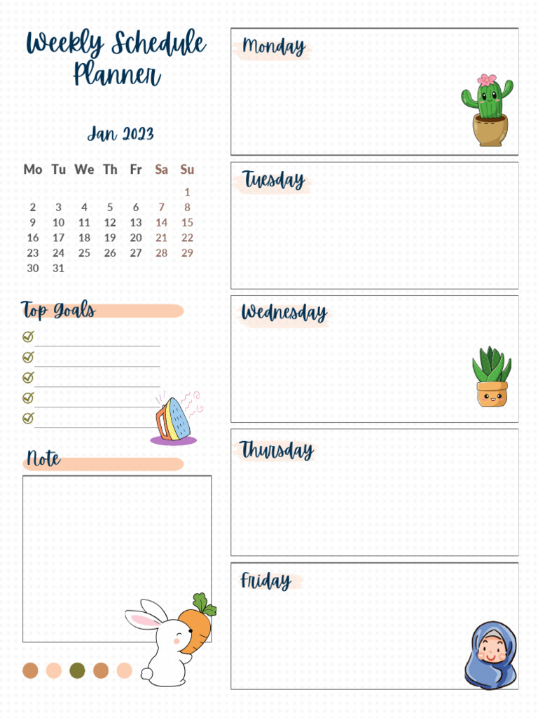 Weekly Planner Freebies | PDF
