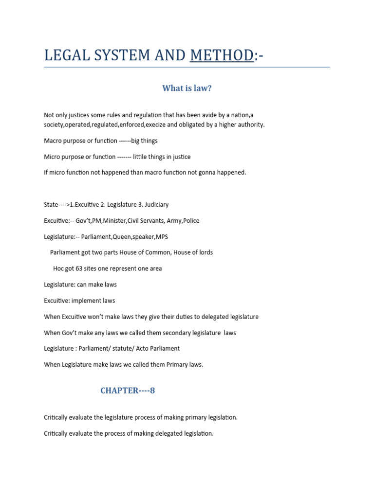 Legal System and Method PDF Precedent Bill (Law)