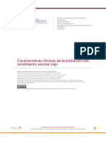 Características Clínicas de La Población Con Rendimiento Escolar Bajo