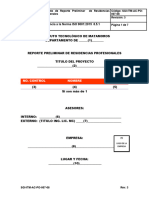 Sgi-Itm-Ac-Po-007-08formato de Reporte Preliminar de Residencias Profesionales