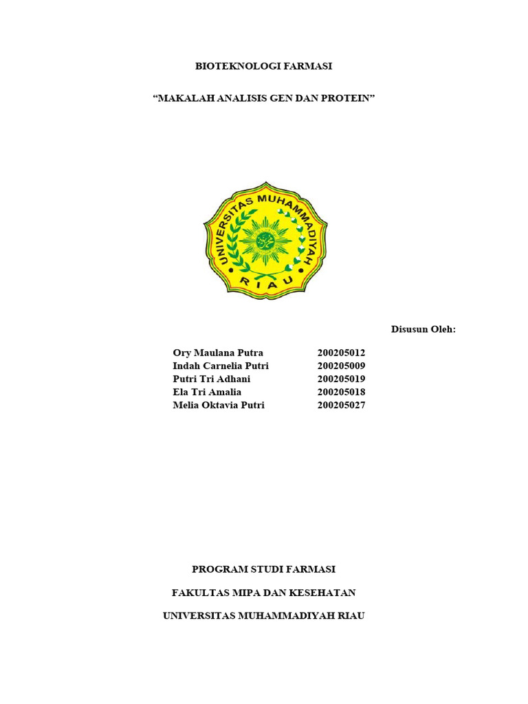 Analisis Gen dan Protein dalam Bioteknologi | PDF | Sains & Matematika