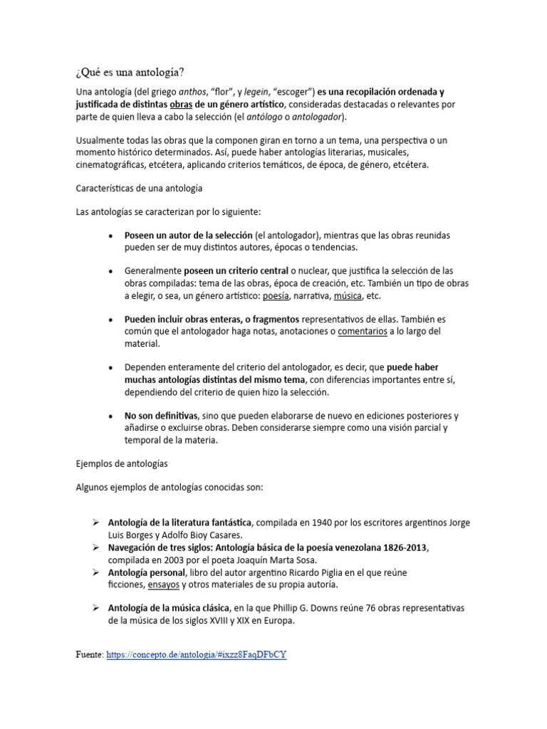 Antologia | PDF