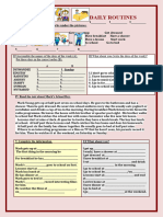 Daily Routines Grammar Drills Picture Description Exercises Readi - 78297