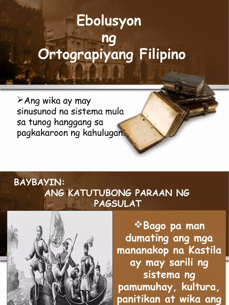 Ebolusyon Ng Ortograpiyang Filipino Pdf