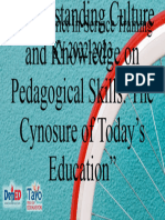 Understanding Culture and Knowledge On Pedagogical Skills