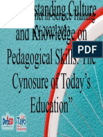 Understanding Culture and Knowledge on Pedagogical Skills