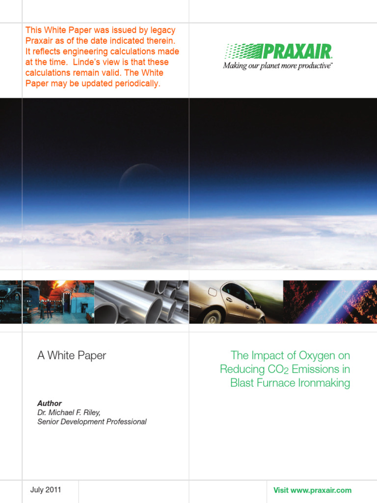 Praxair White Paper Impact of Blast Oxygen Enrichment W Disclaimer r1 PDF