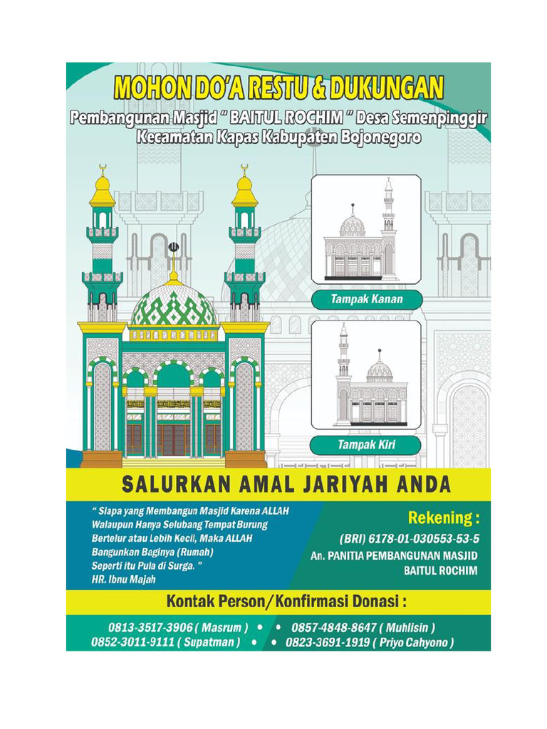 Pamflet Pembangunan Masjid | PDF