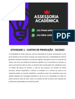 Atividade 1 - Custos de Produção - 54 2023