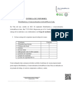 Entrega de Uniformes Distribuidora y Comercializadora Lobos&Puccio Ltda