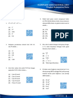 Soal OSN SMP Matematika - Tingkat Kota