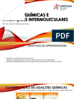 Ligações Químicas e Interações Intermoleculares - Físico Química Aula 3