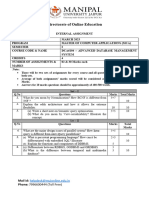 Assignment - DCA6104 - ADBMS - MCA - 1 - Set 1and2 - April2023