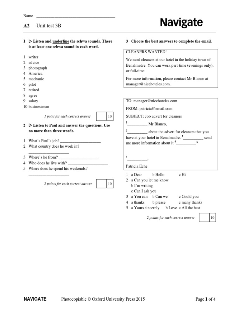Unit Test 3B | PDF