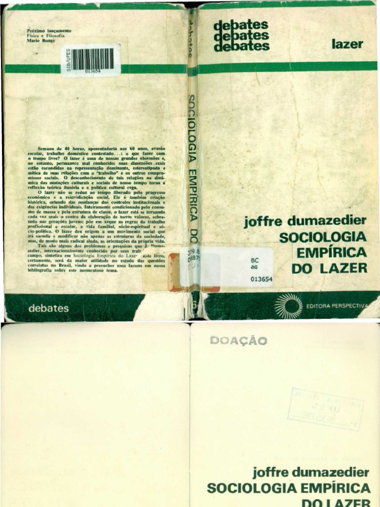 Joffre Dumazedier Sociologia Empírica Do Lazer | PDF | Sociologia | Tempo