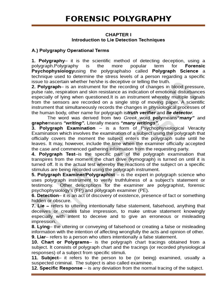Lie DetectionTechniques | PDF | Polygraph