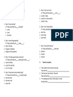 B1 - WEEK 1 - ACTIVITY 3 - GRAMMAR WORKSHEET From Quizizz Activity