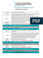 Calendario Academico Posgrado - 2023